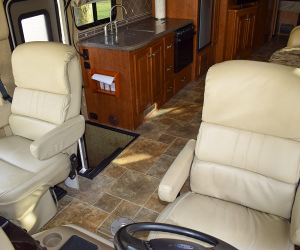 A view of the interior of an rv.