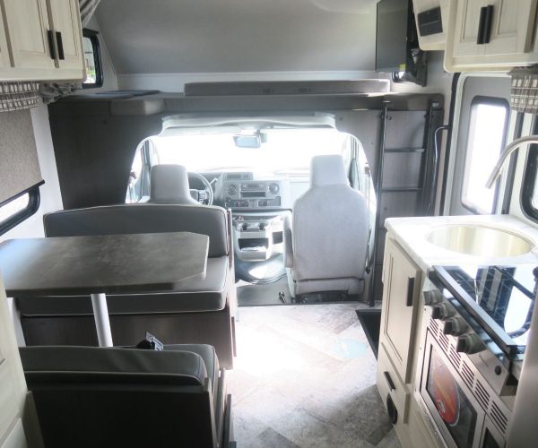 A view of the inside of an rv.